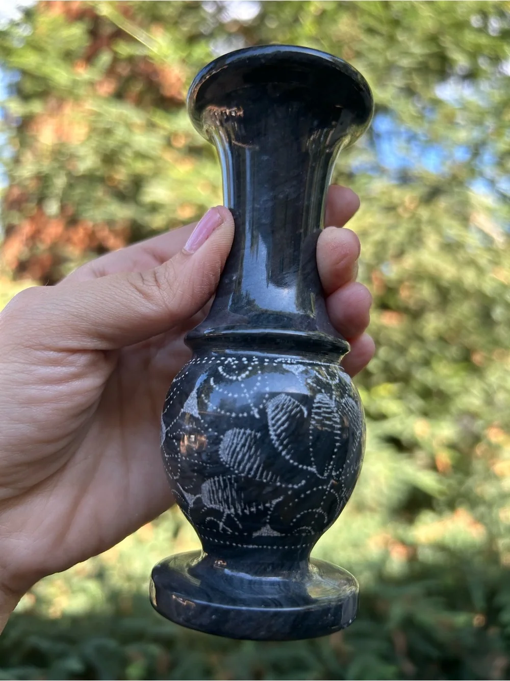 Vintage Small Marble Vase - Decor Unbranded